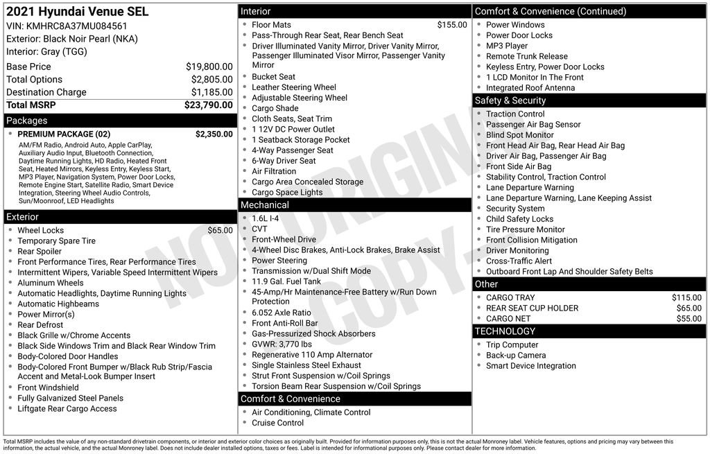 Used 2021 Hyundai Venue SEL w/ Premium Package image 9