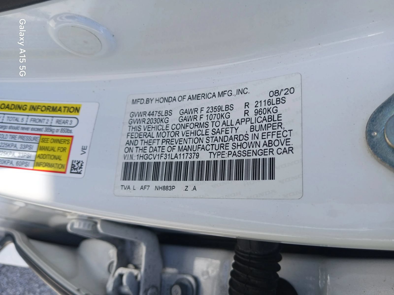 Used 2020 Honda Accord Sport image 10