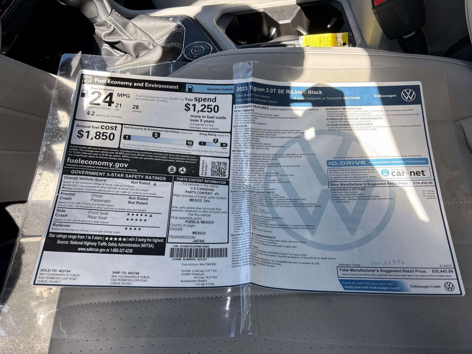 Used 2023 Volkswagen Tiguan SE R-Line image 33