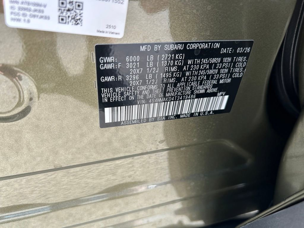 New 2026 Subaru Ascent Touring AWD/4WD image 15