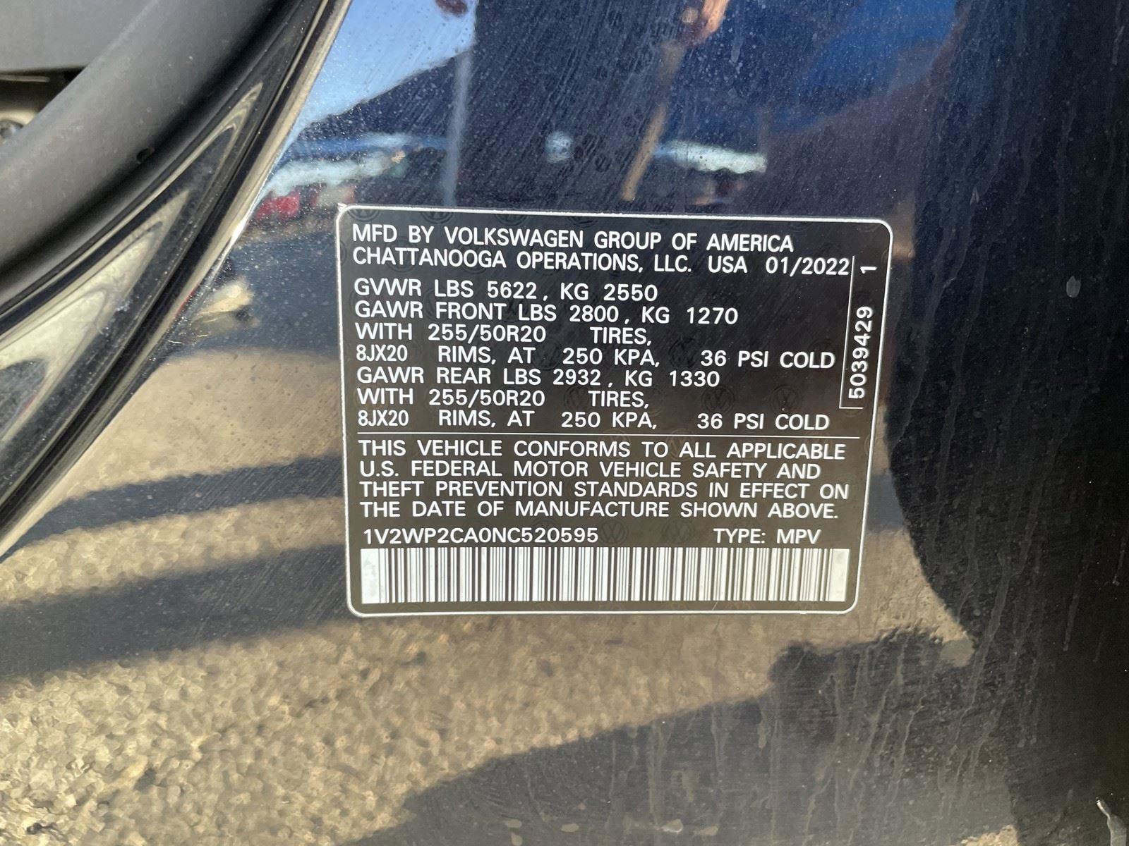 Used 2022 Volkswagen Atlas SE image 38