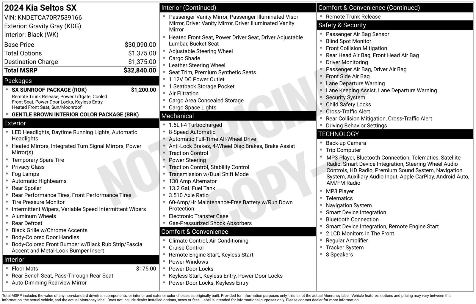 Certified 2024 Kia Seltos SX w/ SX Sunroof Package AWD/4WD image 29
