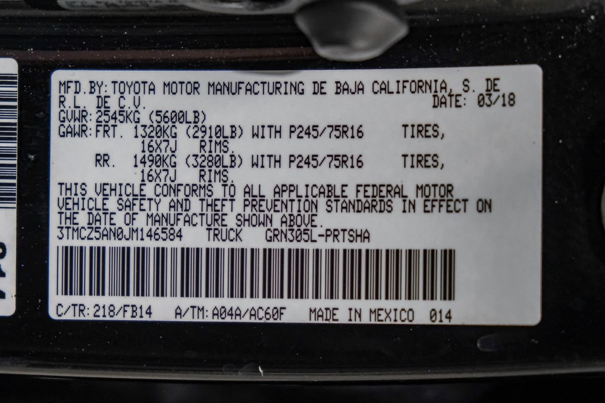 Used 2018 Toyota Tacoma SR w/ SR Convenience Package AWD/4WD image 62