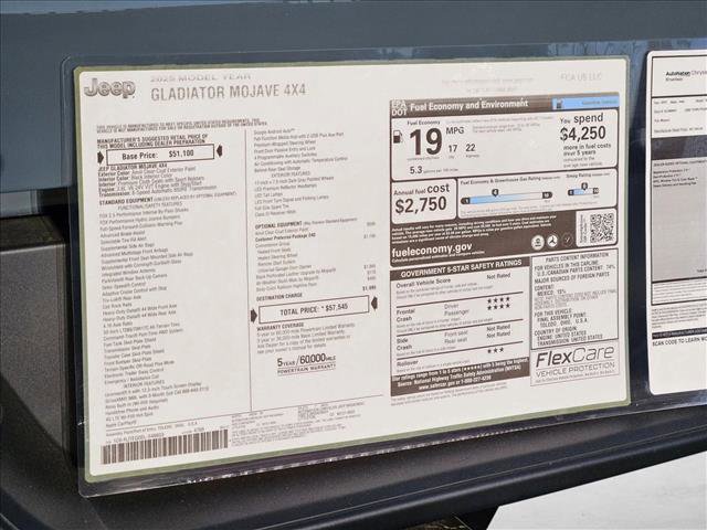 New 2025 Jeep Gladiator Mojave w/ Convenience Group image 8