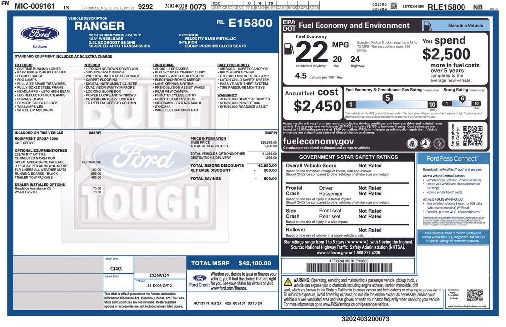 Used 2024 Ford Ranger XLT w/ Trailer Tow Package image 26