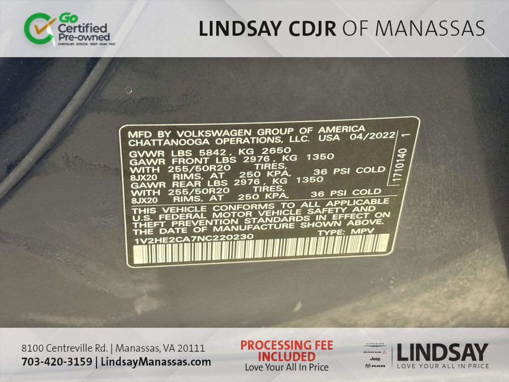 Used 2022 Volkswagen Atlas Cross Sport SE AWD/4WD image 31