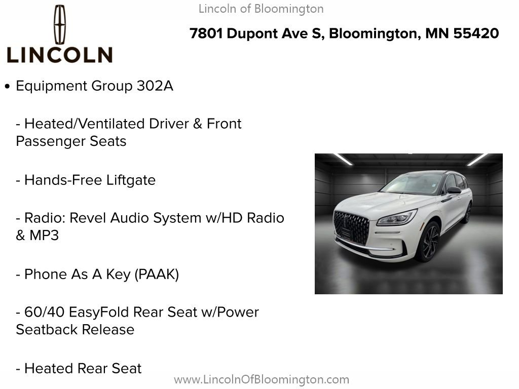 New 2025 Lincoln Corsair Grand Touring w/ Equipment Group 302A image 9
