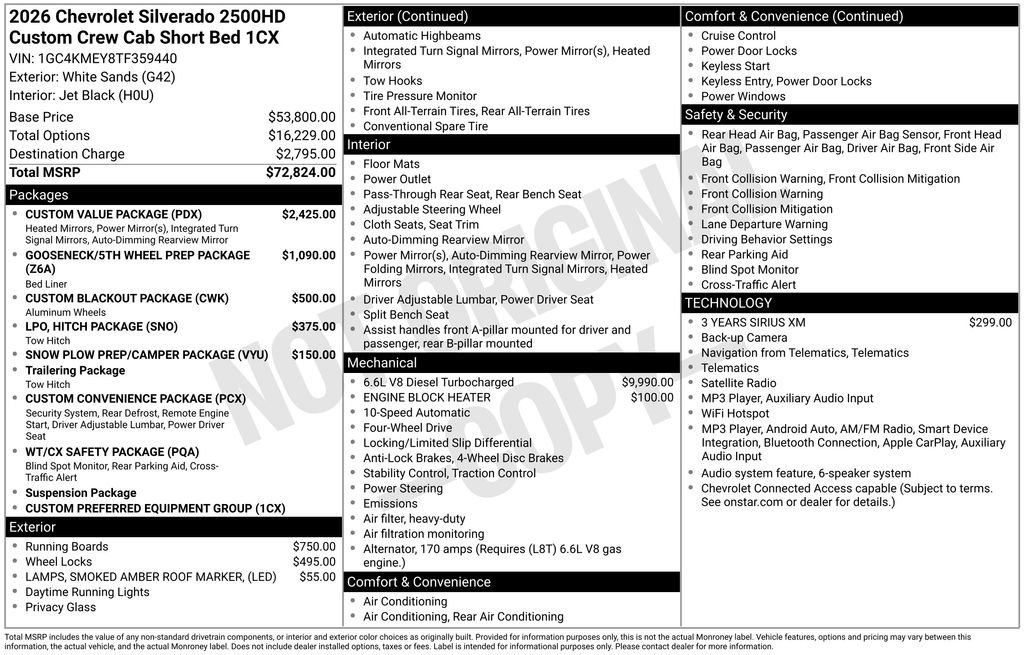 New 2026 Chevrolet Silverado 2500 Custom w/ Custom Value Package AWD/4WD image 4