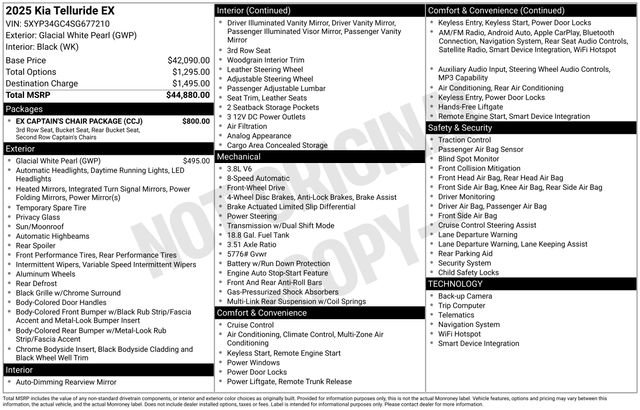 Used 2025 Kia Telluride EX w/ EX Captain's Chair Package image 2