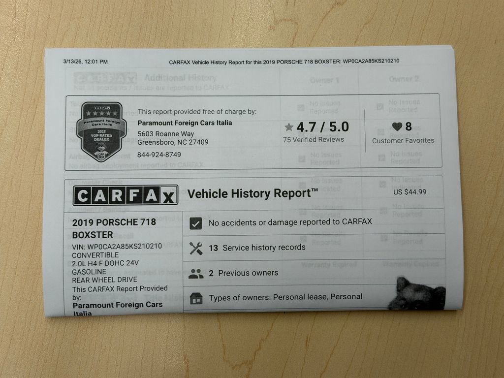 Used 2019 Porsche 718 Boxster RWD image 32