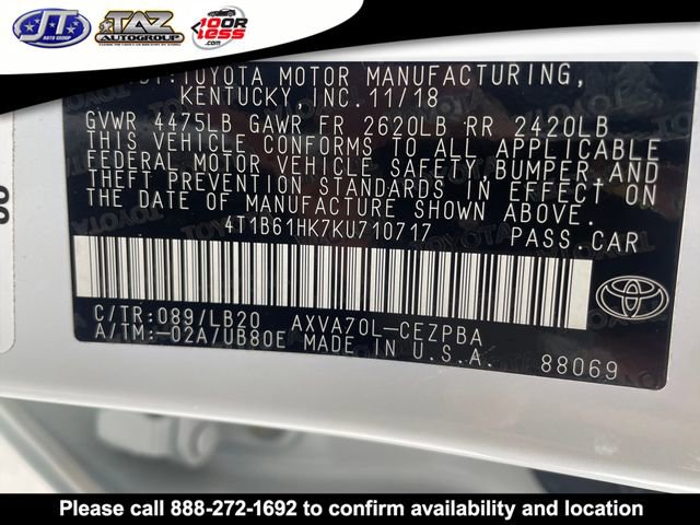 Used 2019 Toyota Camry XSE w/ Navigation Package FWD image 17
