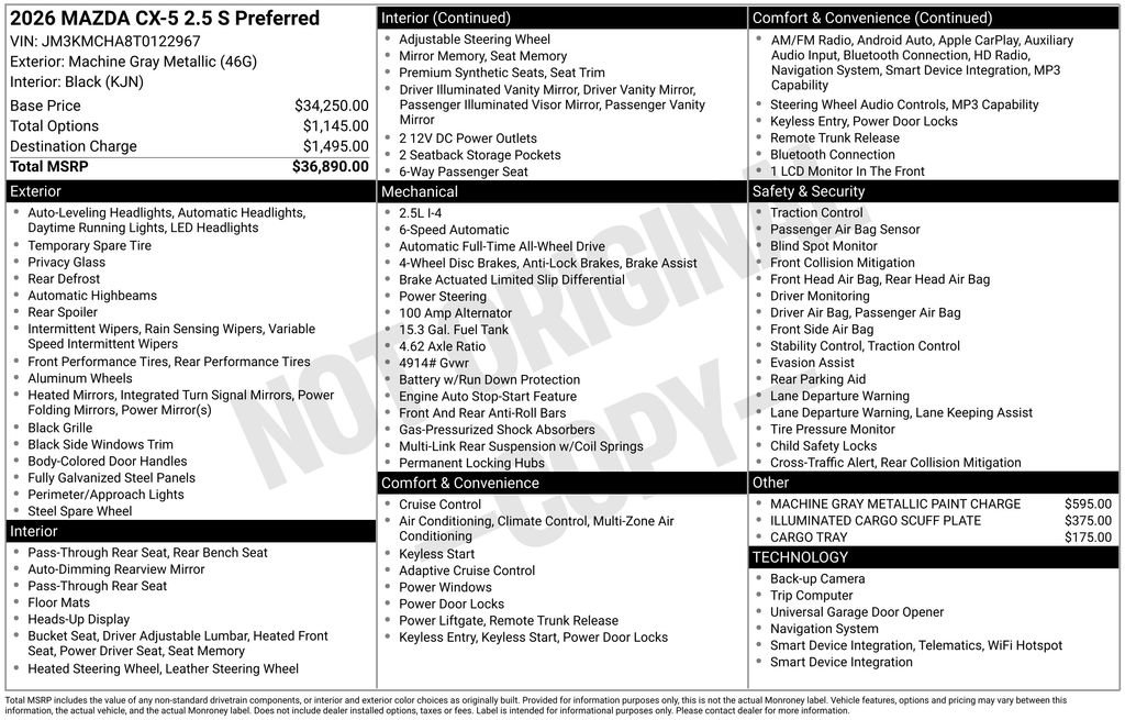 New 2026 MAZDA CX-5 Preferred AWD/4WD image 30