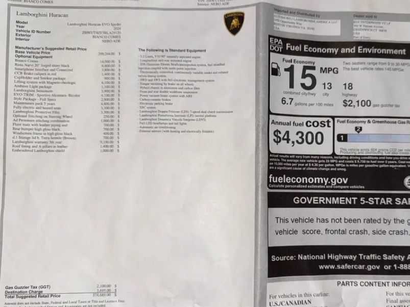 Used 2024 Lamborghini Huracan EVO AWD/4WD image 26