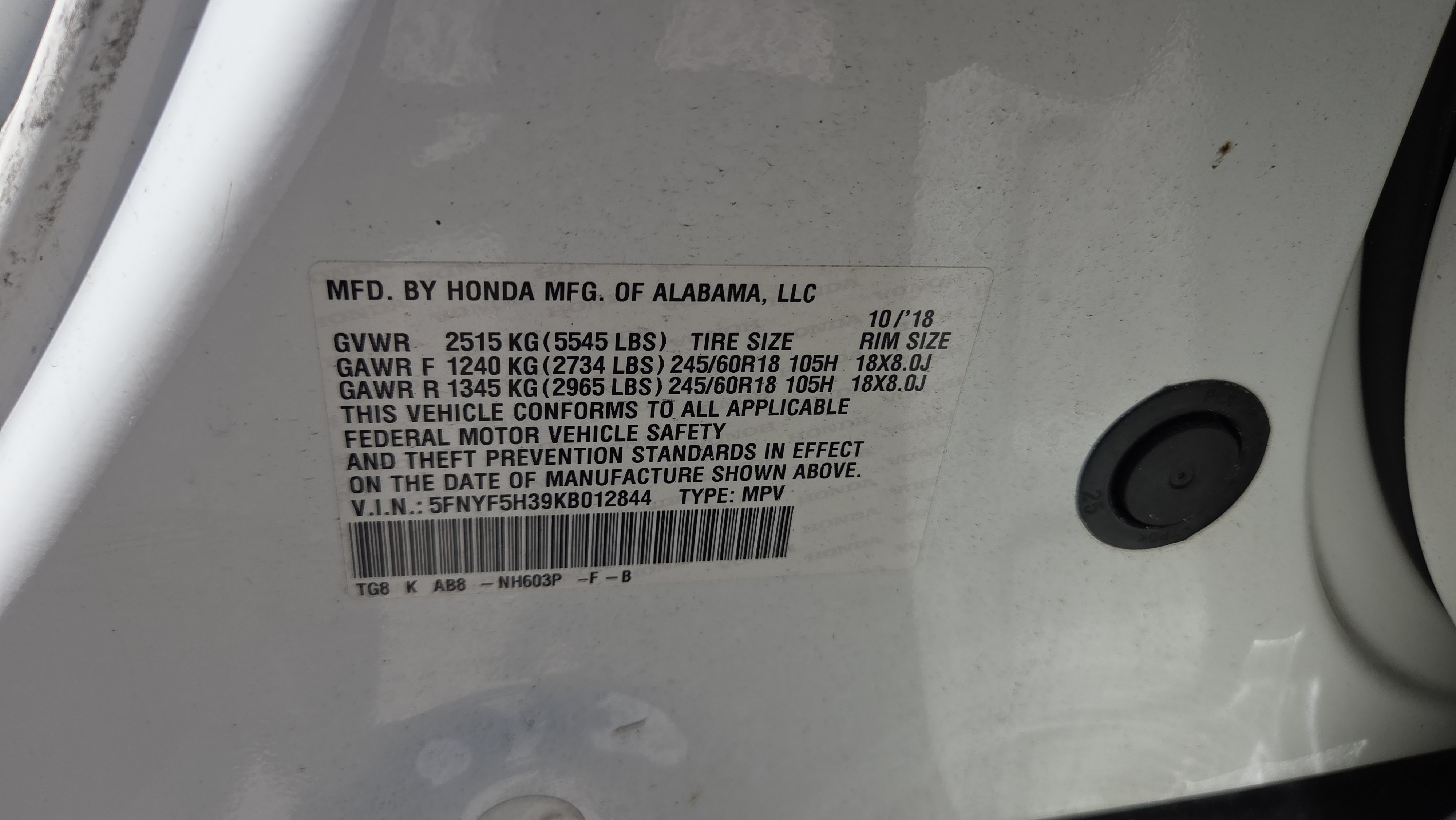 Certified 2019 Honda Pilot EX image 20