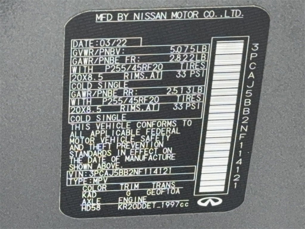 Used 2022 INFINITI QX50 Luxe w/ Appearance Package image 57