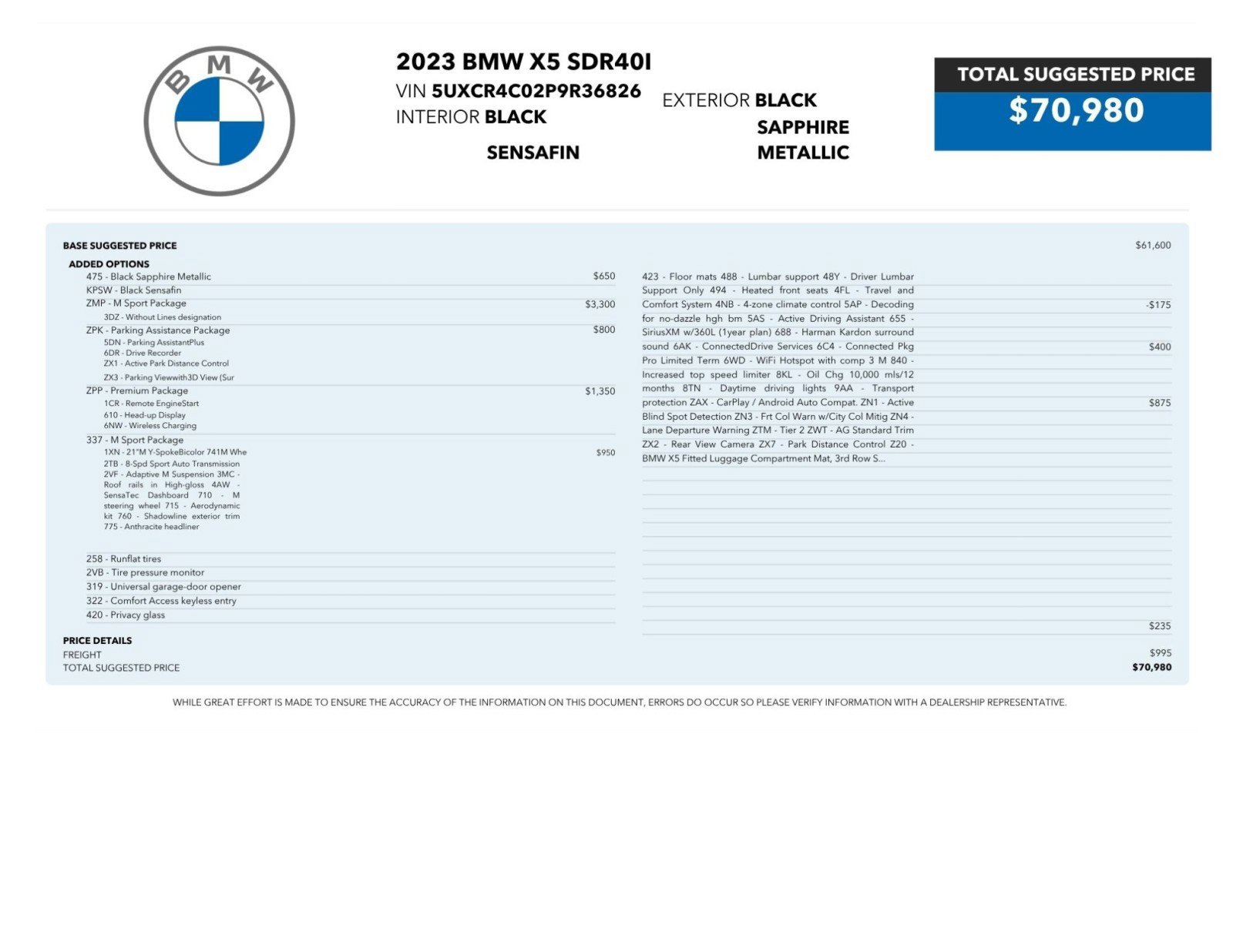 Used 2023 BMW X5 sDrive40i w/ M Sport Package image 2
