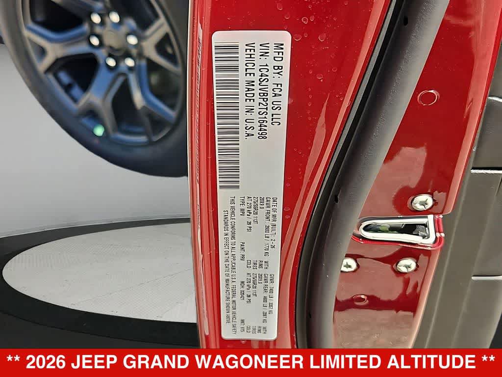 New 2026 Jeep Grand Wagoneer Limited AWD/4WD image 36