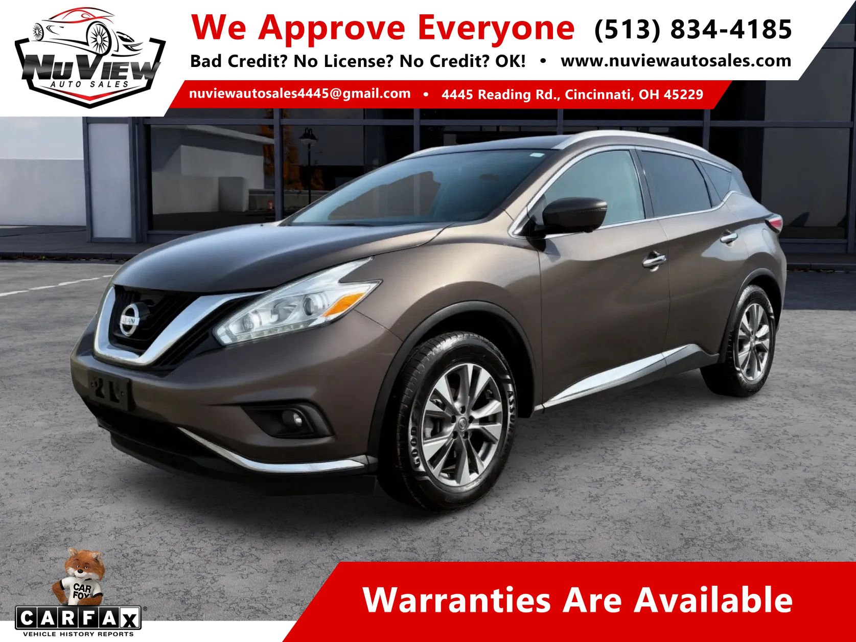 Used 2016 Nissan Murano SL w/ SL Technology Package image 1