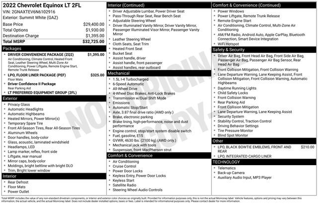 Used 2022 Chevrolet Equinox LT w/ Driver Convenience Package image 5