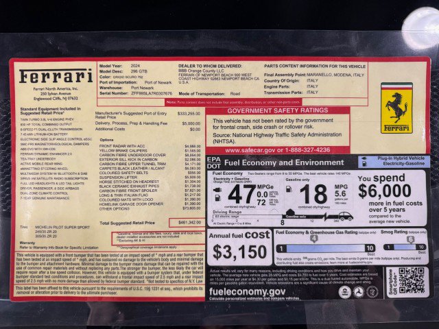 Used 2024 Ferrari 296 GTB image 34