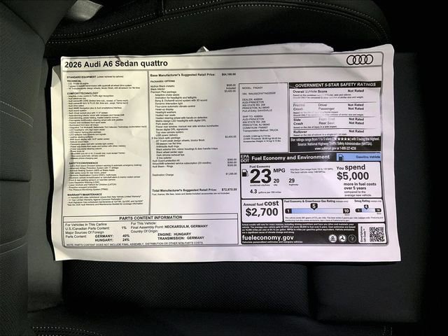 New 2026 Audi A6 Premium Plus image 14
