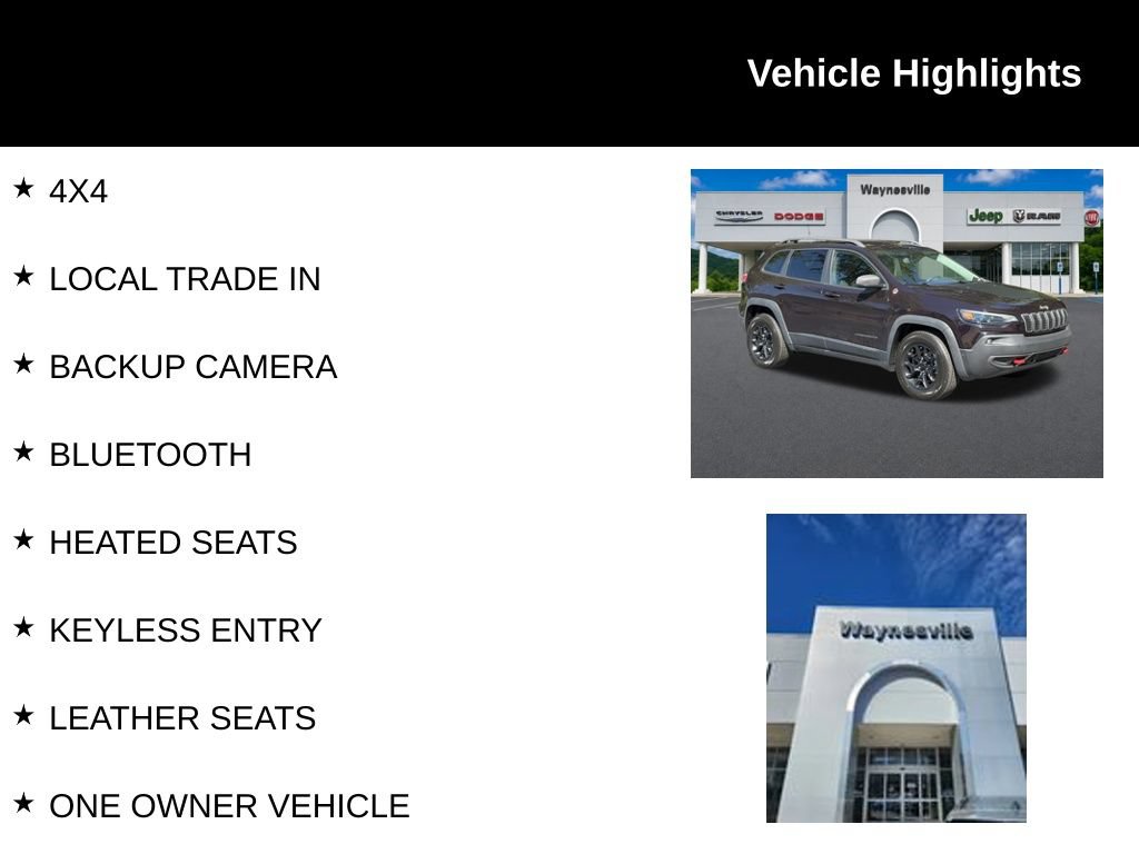Used 2021 Jeep Cherokee Trailhawk w/ Technology Group AWD/4WD image 2