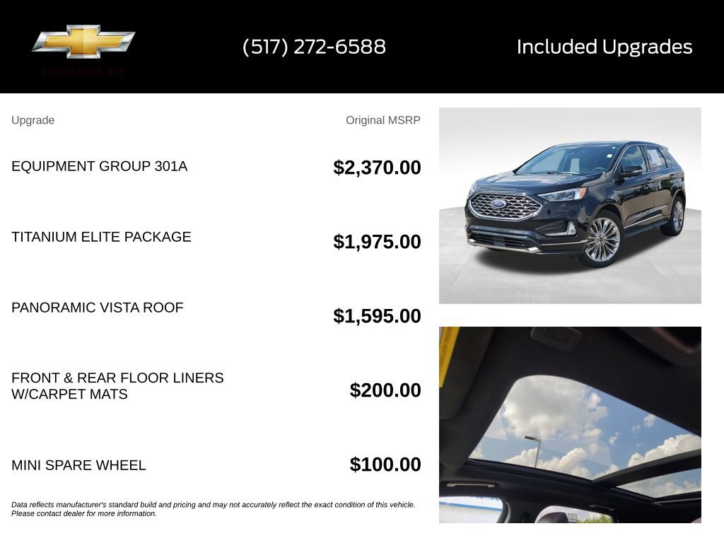 Used 2022 Ford Edge Titanium w/ Equipment Group 301A AWD/4WD image 15