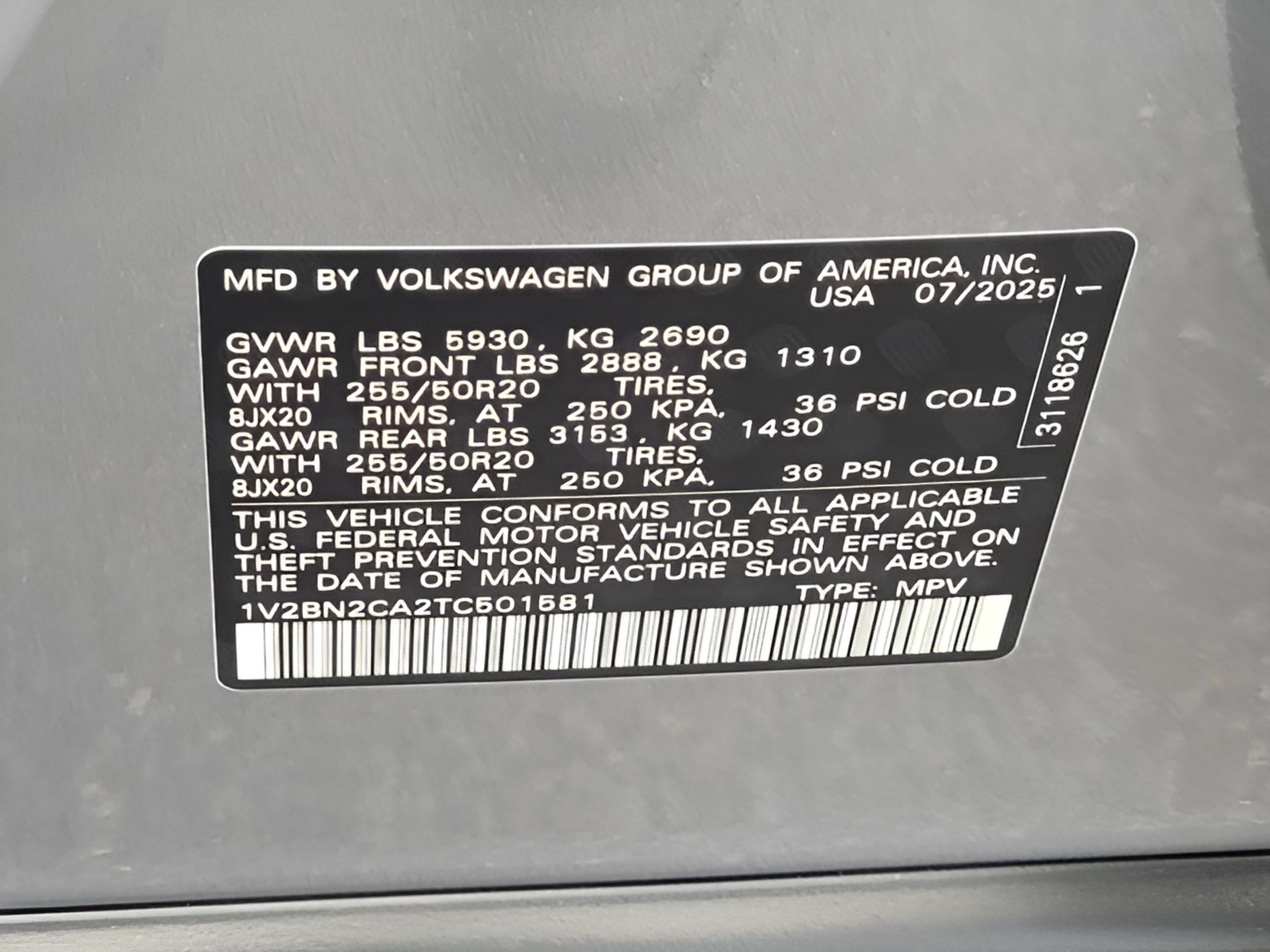 New 2026 Volkswagen Atlas SEL image 23