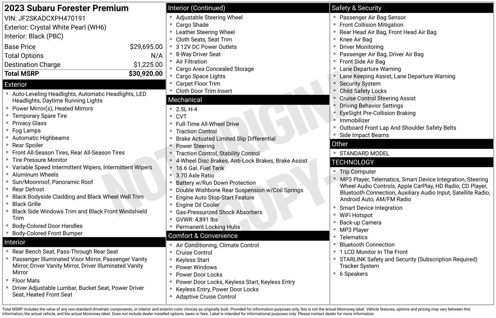 Certified 2023 Subaru Forester Premium AWD/4WD image 3