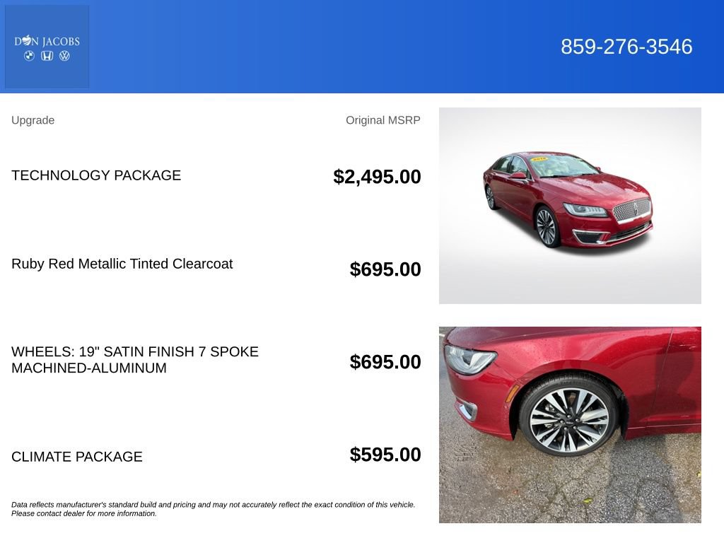 Used 2018 Lincoln MKZ Reserve w/ Technology Package FWD image 5
