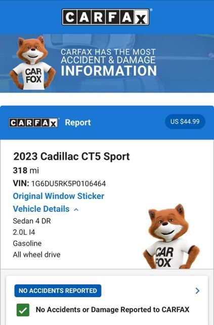 Used 2023 Cadillac CT5 Sport AWD/4WD image 5