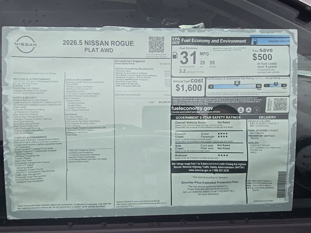 New 2026 Nissan Rogue Platinum AWD/4WD image 34