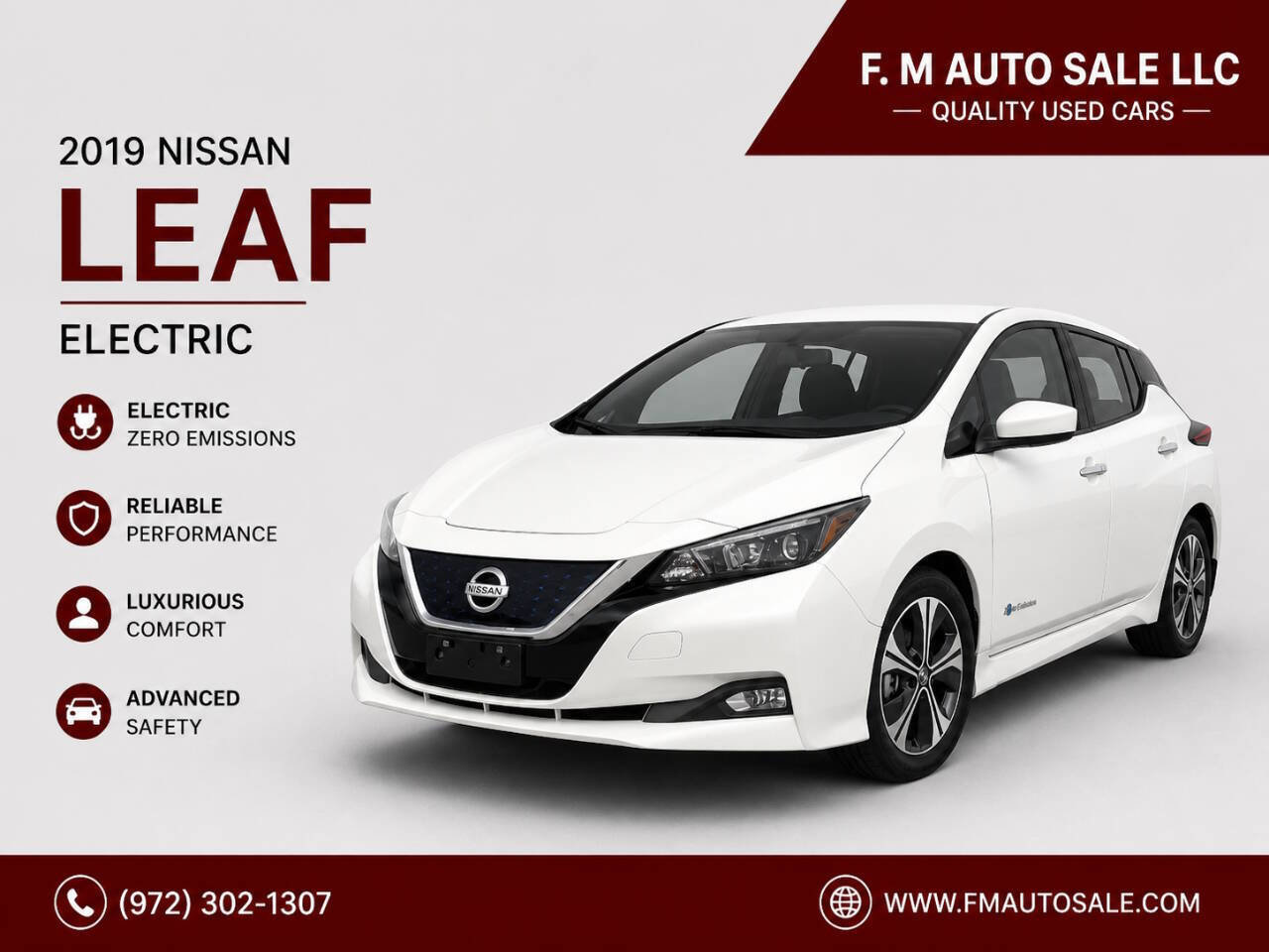 Used 2019 Nissan Leaf SV FWD image 1