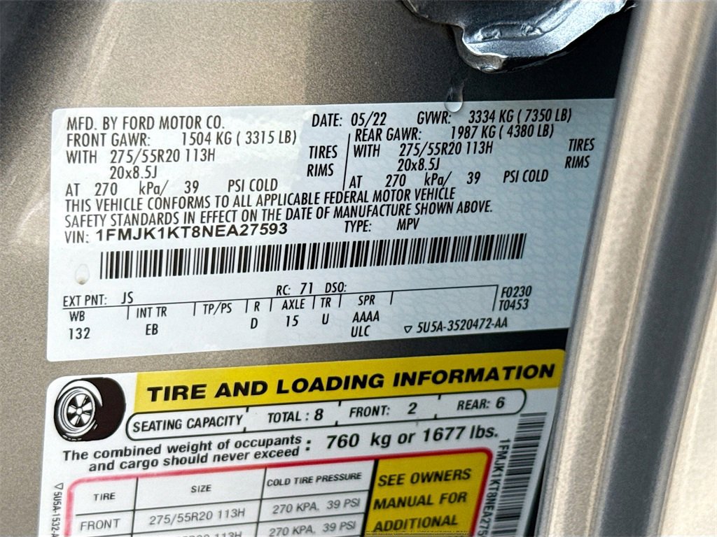 Used 2022 Ford Expedition Max Limited image 37