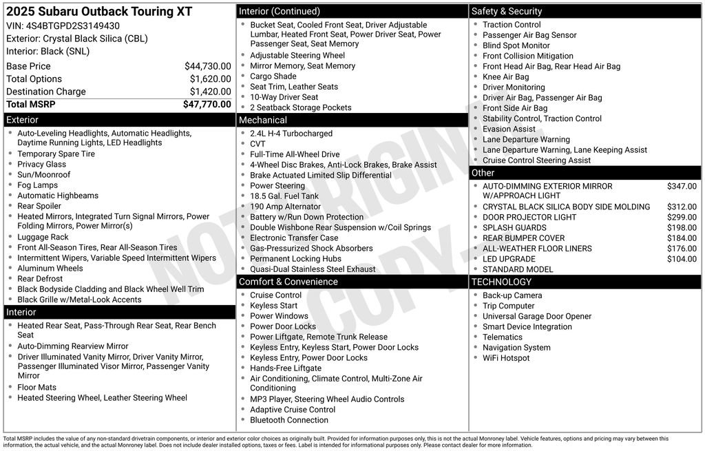 Certified 2025 Subaru Outback Touring XT image 27