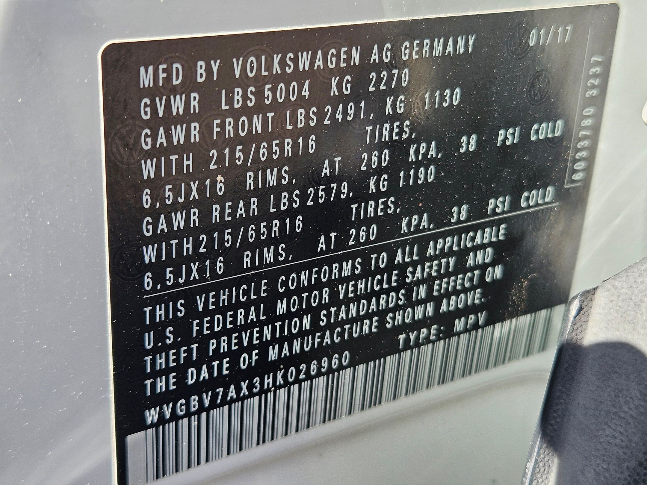 Used 2017 Volkswagen Tiguan S AWD/4WD image 33