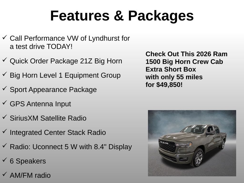 Used 2026 RAM 1500 Big Horn AWD/4WD image 4
