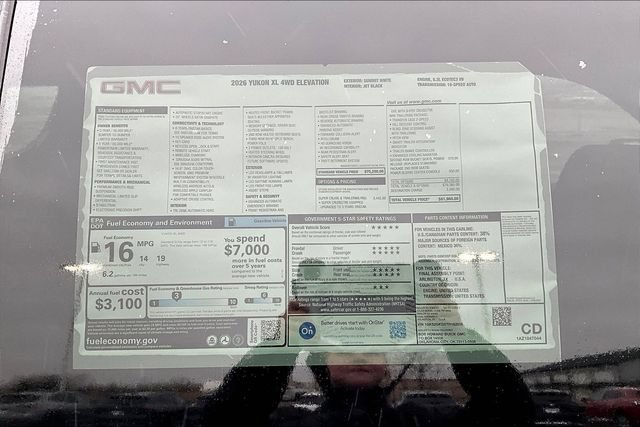 New 2026 GMC Yukon XL Elevation AWD/4WD image 14