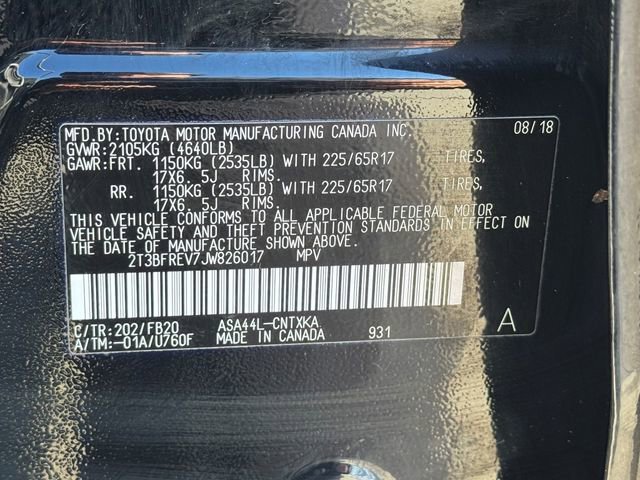 Used 2018 Toyota RAV4 LE w/ All Weather Liner Package image 29