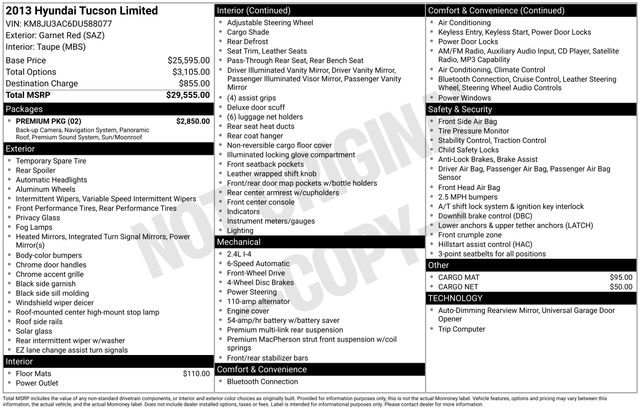Used 2013 Hyundai Tucson Limited w/ Premium Pkg FWD image 21