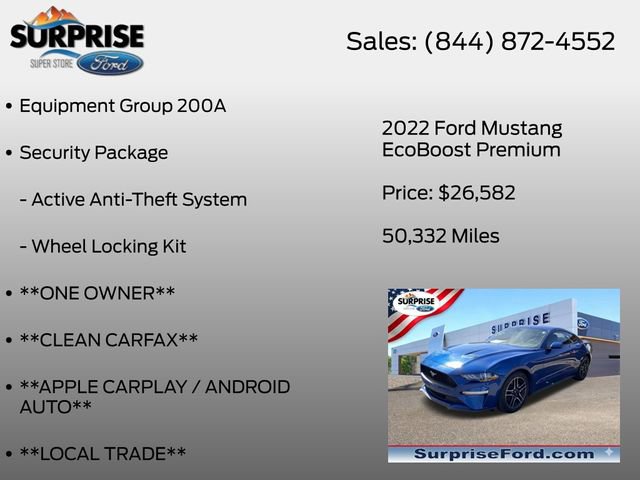 Certified 2022 Ford Mustang Premium w/ Security Package RWD image 7