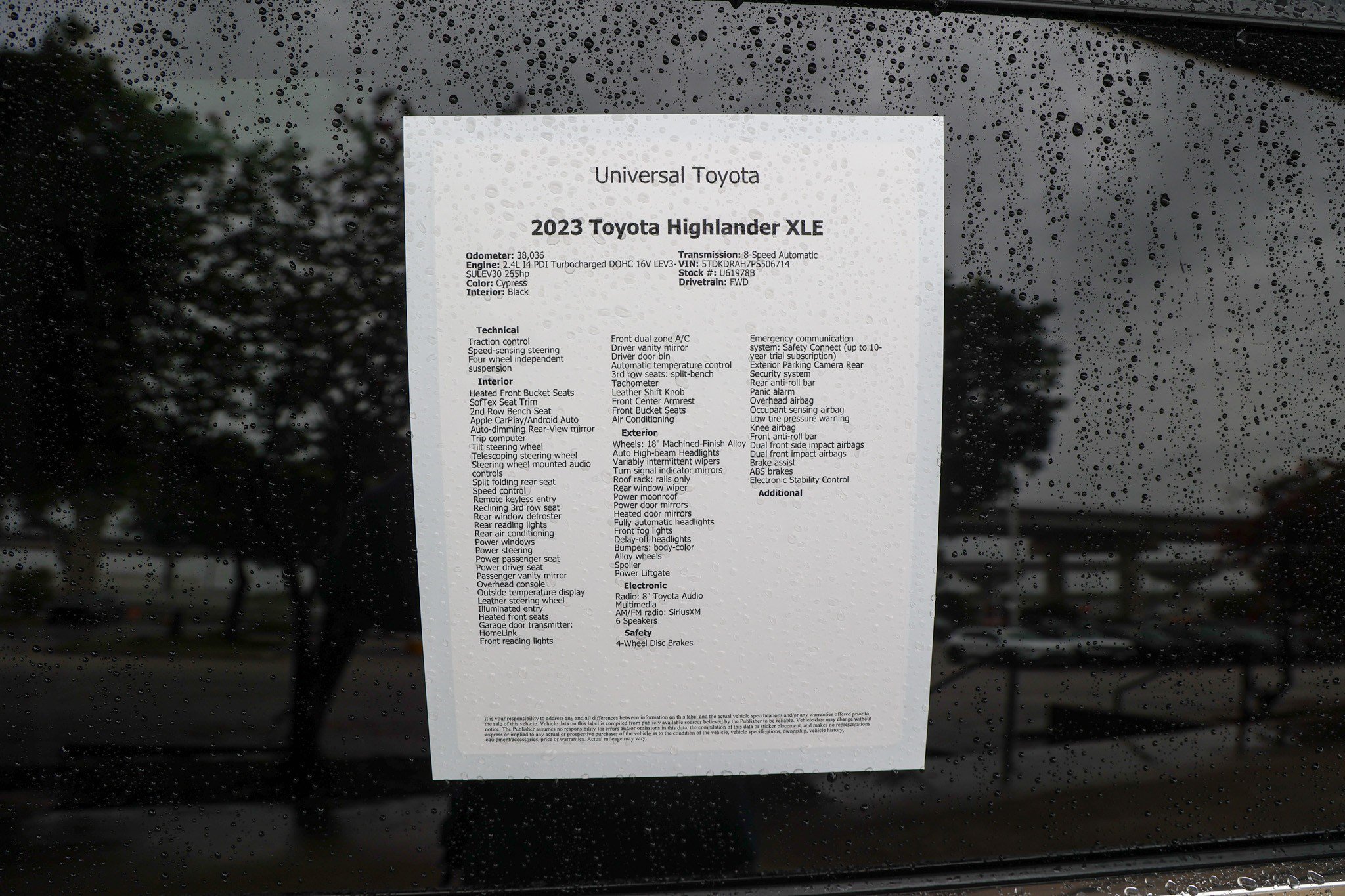 Used 2023 Toyota Highlander XLE FWD image 50