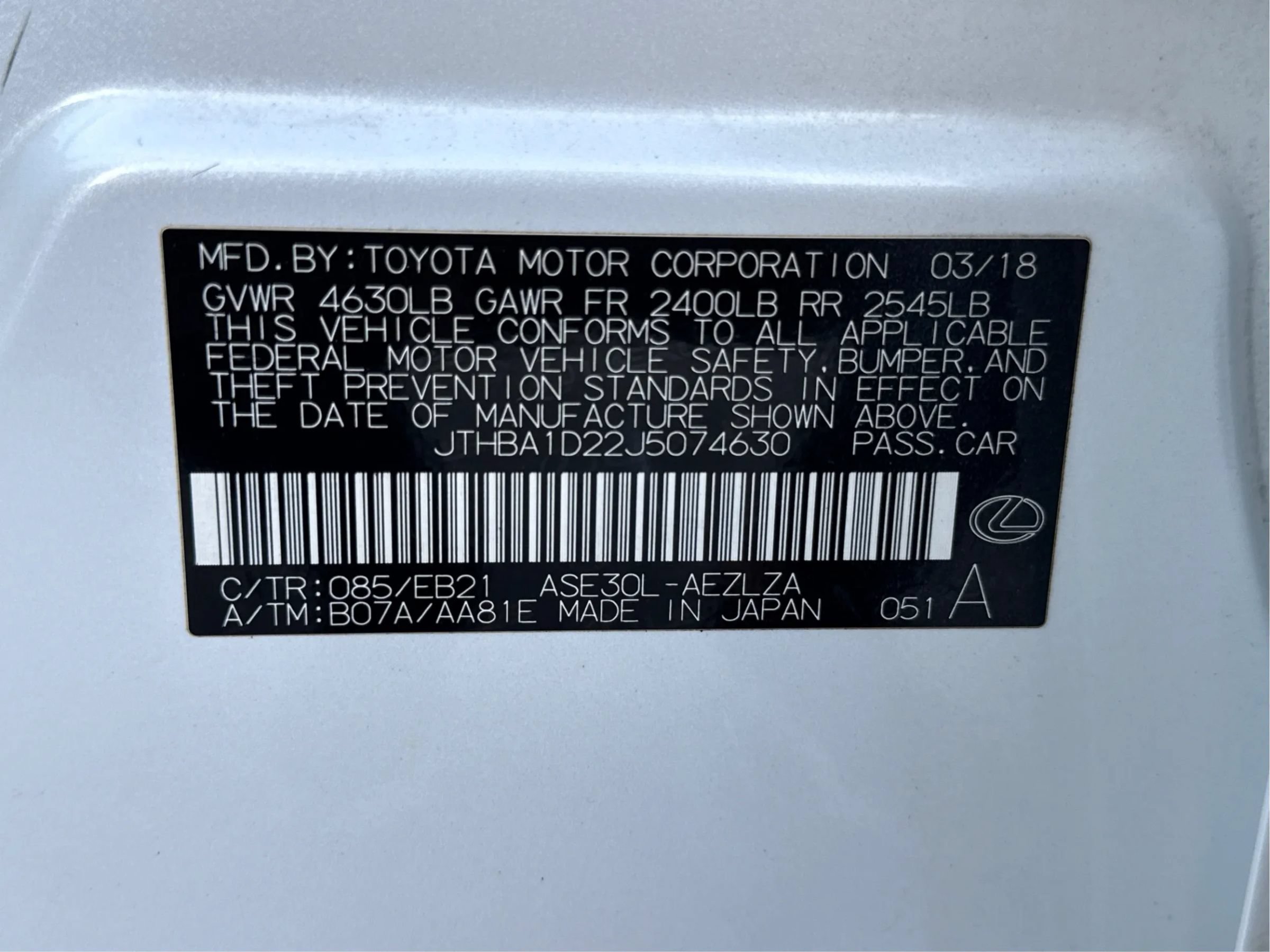 Used 2018 Lexus IS 300 w/ Accessory Package 2 RWD image 65