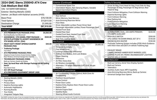 Used 2024 GMC Sierra 2500 AT4 w/ AT4 Premium Plus Package AWD/4WD image 15