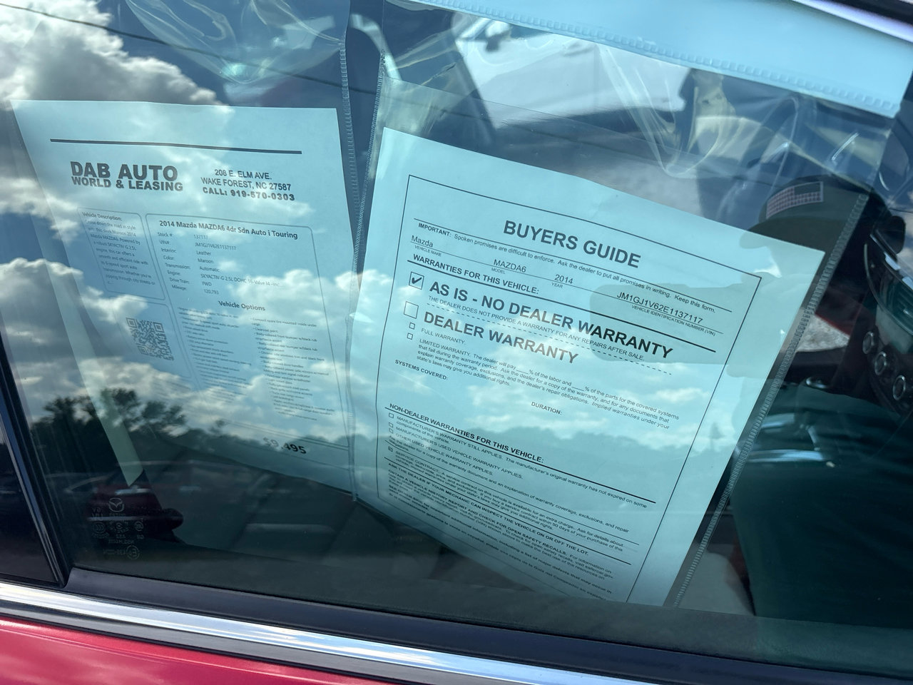 Used 2014 MAZDA MAZDA6 Touring image 40