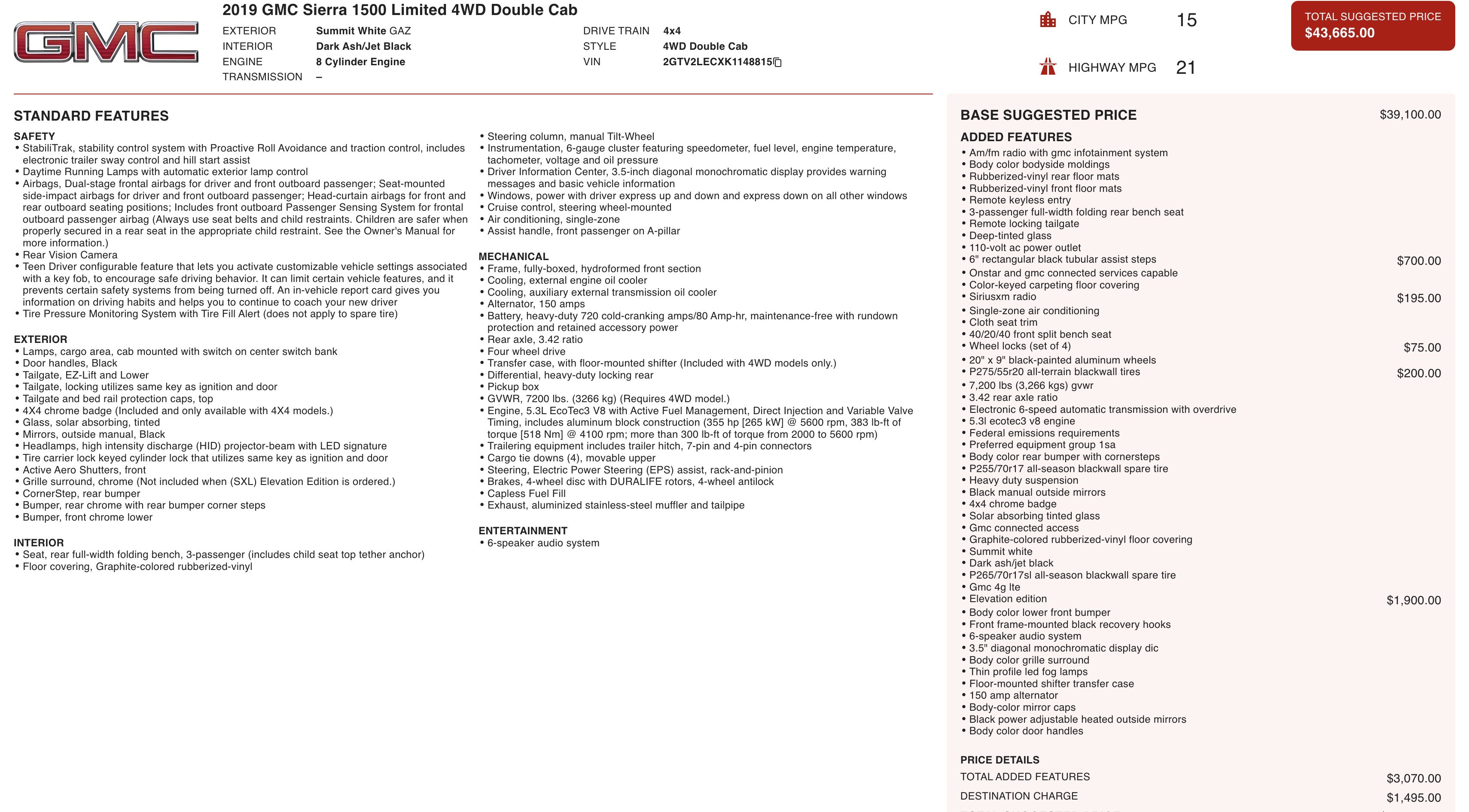 Used 2019 GMC Sierra 1500 Limited w/ Elevation Edition image 2