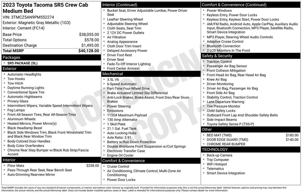 Used 2023 Toyota Tacoma SR5 image 5
