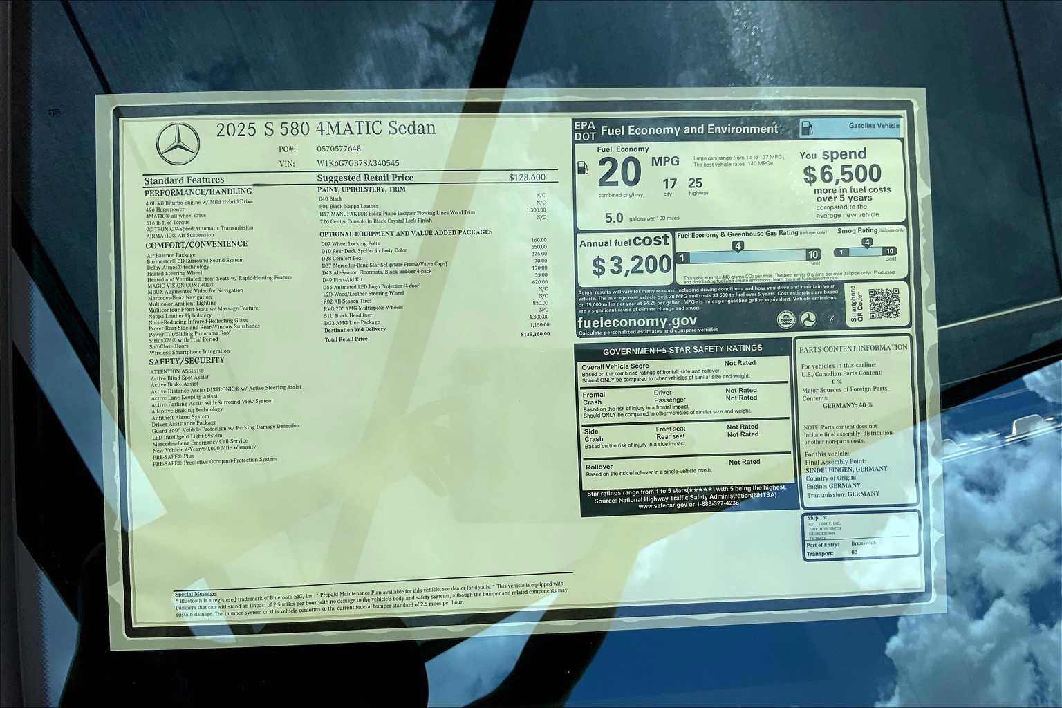 New 2025 Mercedes-Benz S 580 4MATIC Sedan image 22