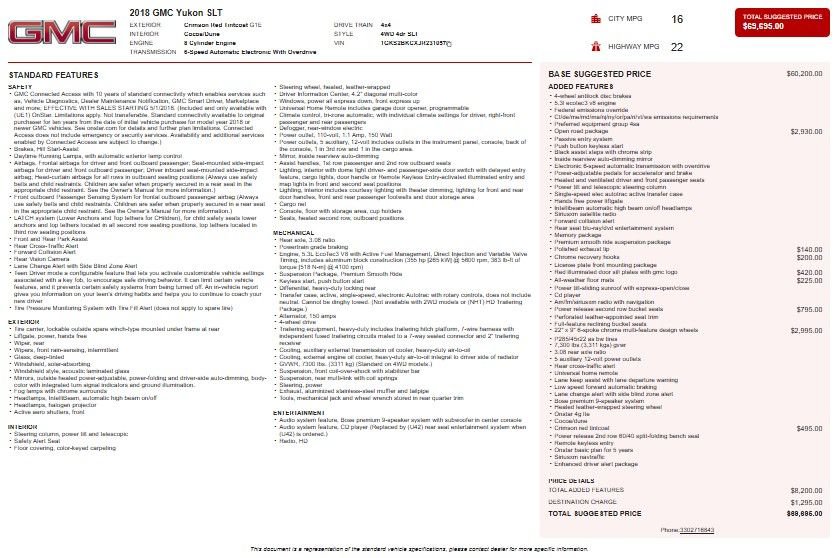 Used 2018 GMC Yukon SLT w/ Open Road Package image 4