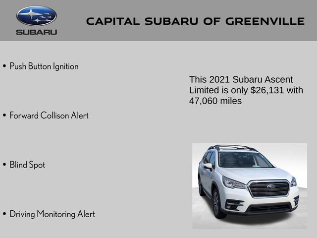 Certified 2021 Subaru Ascent Limited w/ Technology Package image 9
